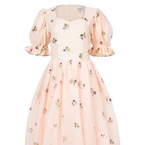 JessaKae Diana Peach Blossom Dress NWT with Sequin Details in Size Small